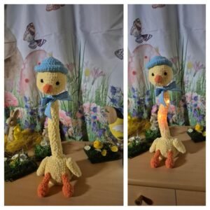 🐣 Poussin Articulé en Amigurumi – Il Chante et Enregistre Votre Voix ! 🎶🧶